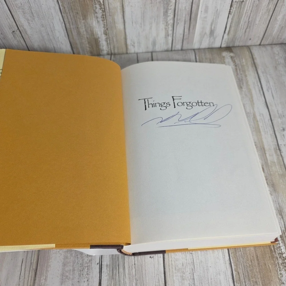 Things Forgotten Thomas N Tabback Signed Hardcover Novel 2011 First Edition ISBN